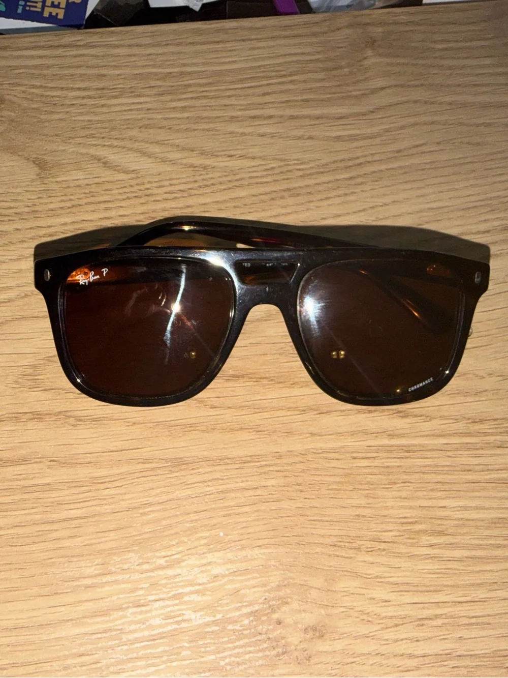 Ray-Ban Tortoiseshell Frame Sunglasses with Brown Polarized Lenses